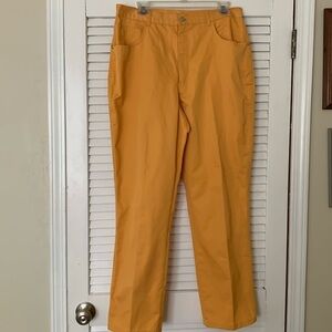 Vintage 80s P.S. Gitano Goldenrod High Waist Button Zip Mom Pants 18